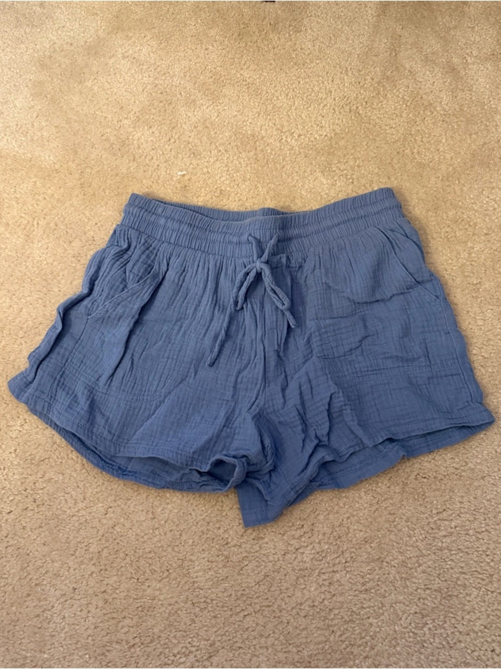 Women's Lightweight Drawstring Shorts - Blue